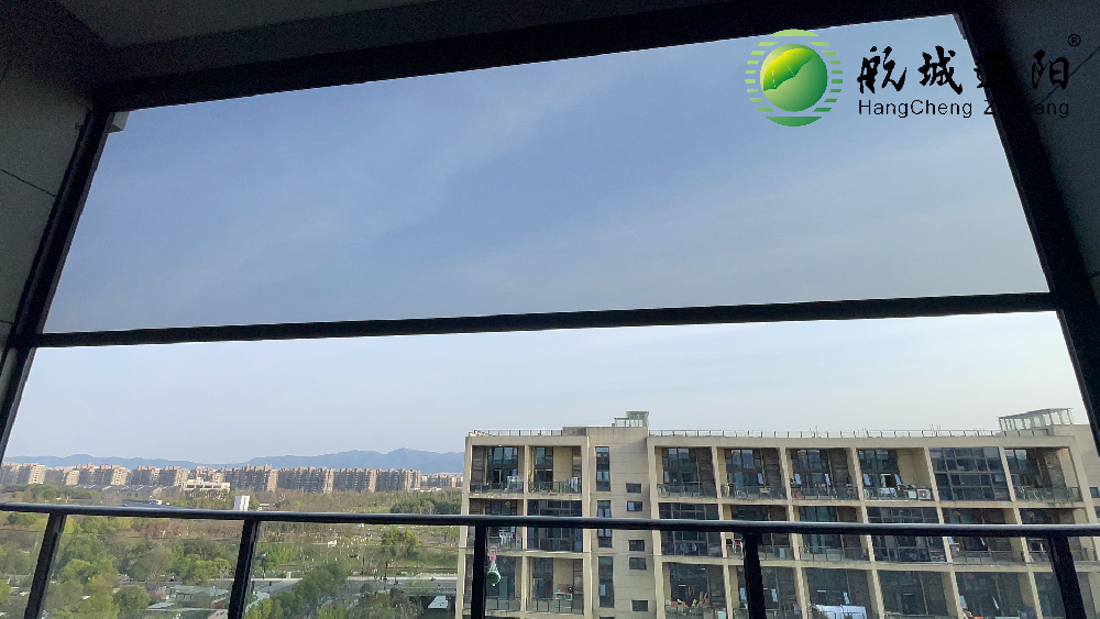 [防風卷簾·案例分享] 杭州中南未來里小區寬5.4m*高4.1m超大陽臺防風卷簾